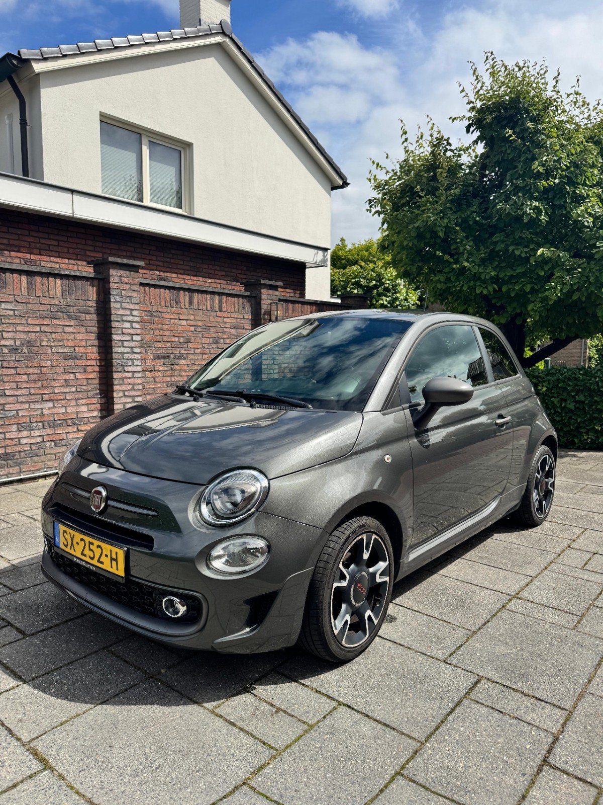 Fiat 500 1.2 Sport 2017 Grijs, Auto's, Fiat, Particulier, Airbags, Airconditioning, Bluetooth, Boordcomputer, Centrale vergrendeling
