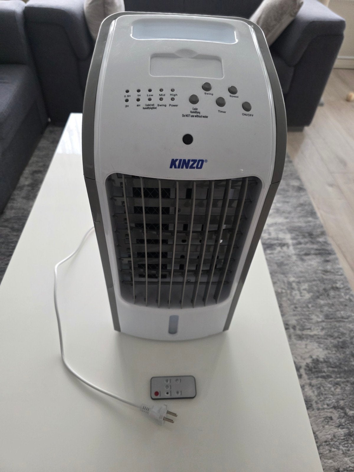 Kinzo Mobiele Airco / Luchtkoeler met Afstandsbediening, Ophalen, Timer, Minder dan 60 m³, 3 snelheden of meer