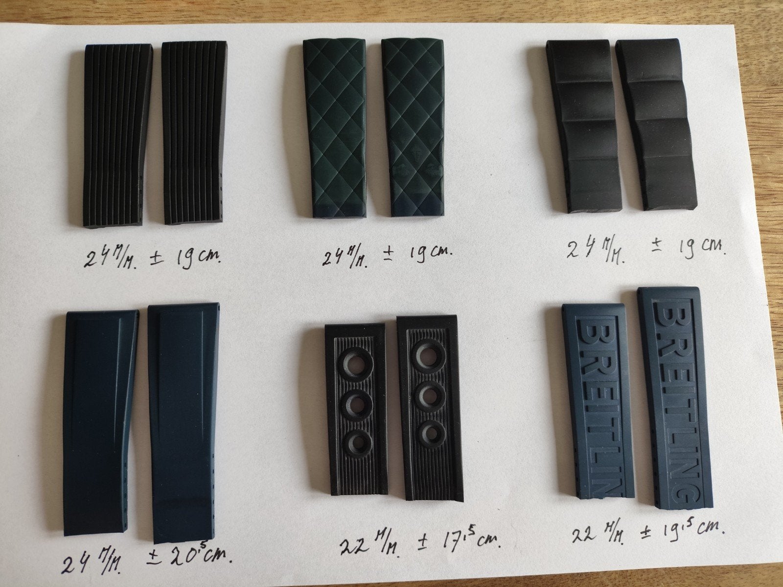 T.K. diverse originele rubberen-siliconen Breitling banden., Ophalen of Verzenden, Zo goed als nieuw