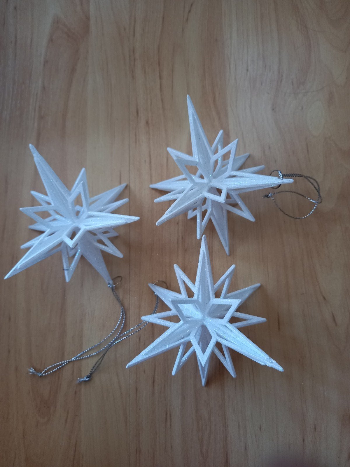 3 kerststerren wit collectie Marlies Dekkers voor Bijenkorf, Diversen, Kerst, Ophalen of Verzenden
