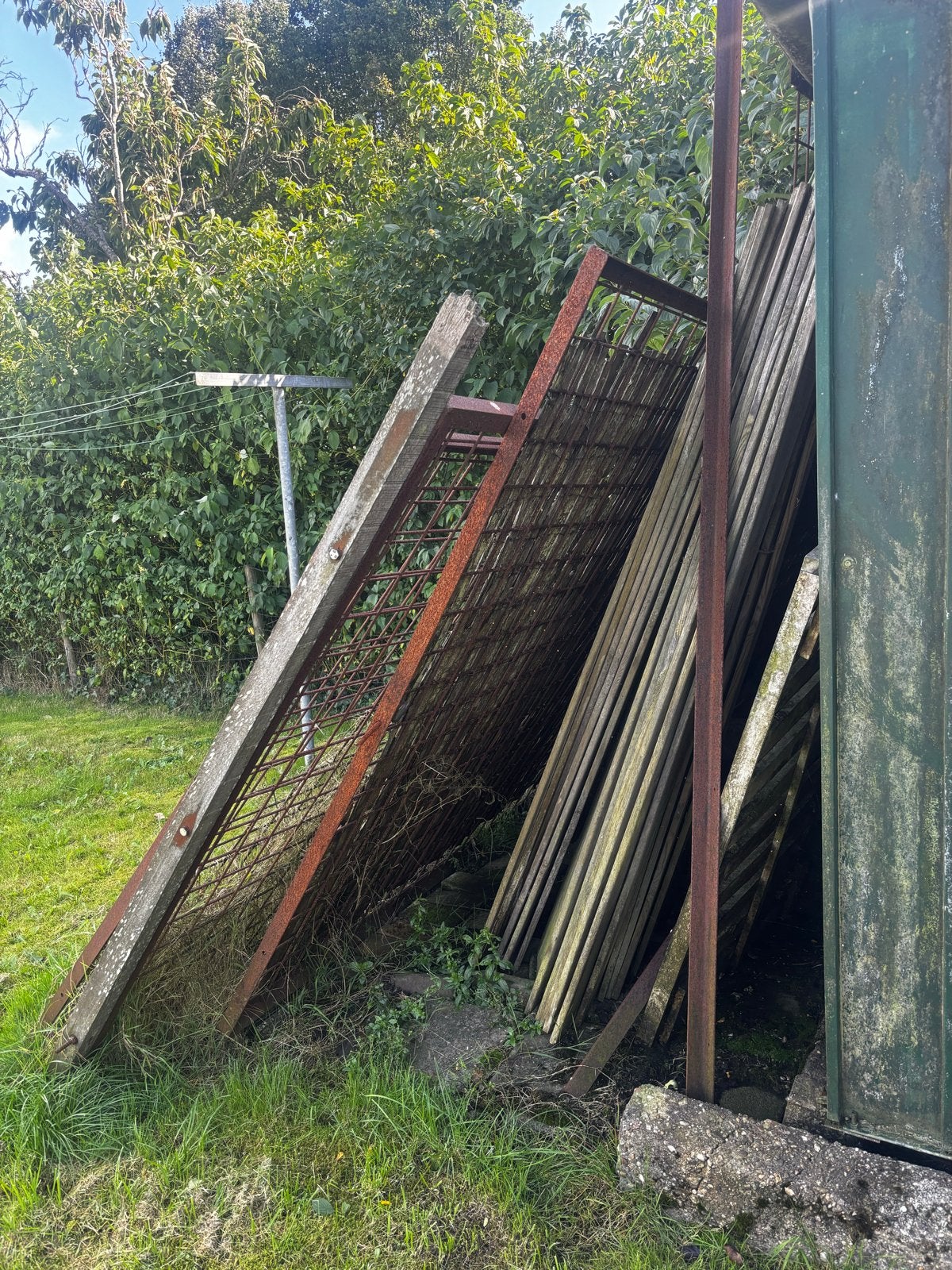 Oude hekwerkdelen / vlechtmatten - Ideaal voor hergebruik, Ophalen, Gebruikt, Hout, Gaashekwerk