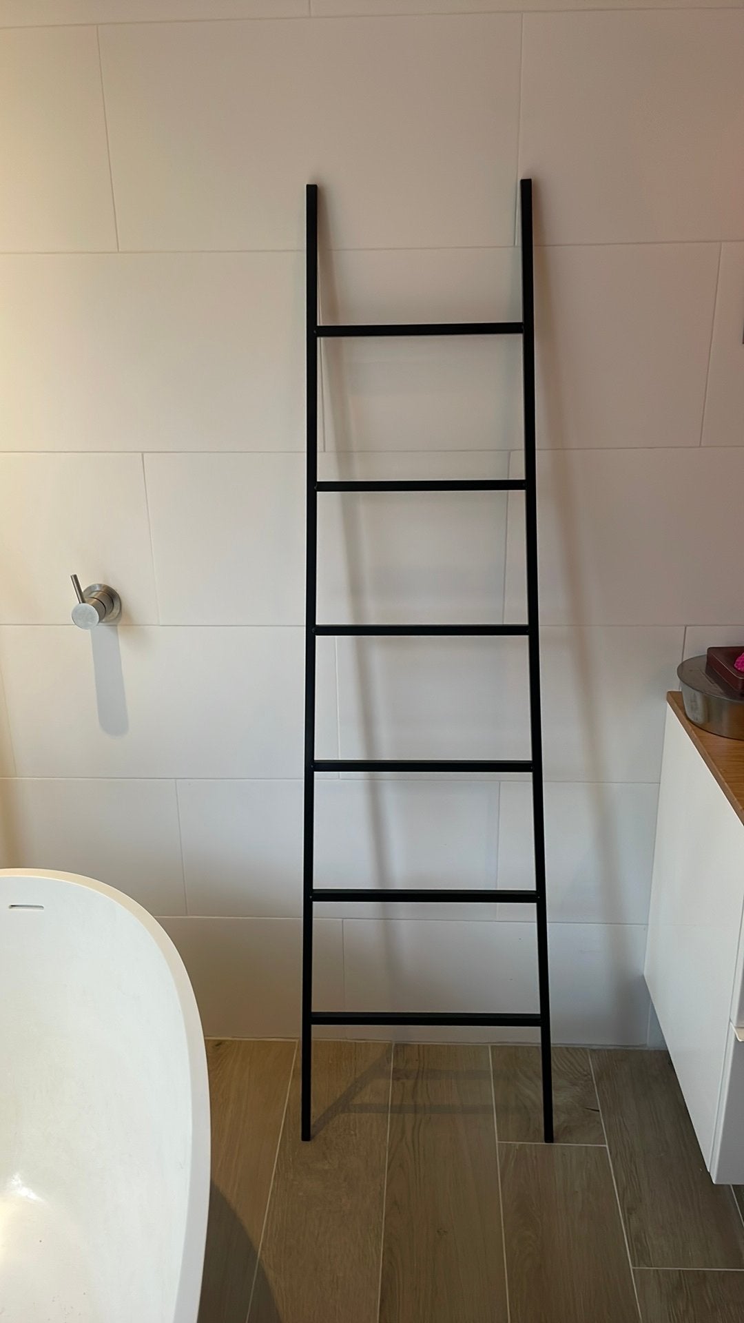 Decoratieve ladder zwart metaal, Huis en Inrichting, Ophalen, Zo goed als nieuw
