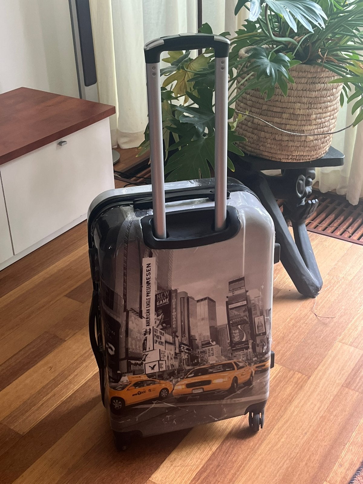 Koffer met unieke New York print 70x40x28 cm, Ophalen, Gebruikt, 50 tot 60 cm, Hard kunststof