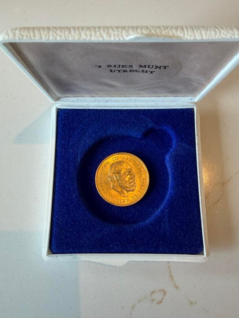 Gouden Tientje Willem III 1876 - Perfecte Staat, Postzegels en Munten, Munten | Nederland, Ophalen, Koning Willem III, Goud, Losse munt