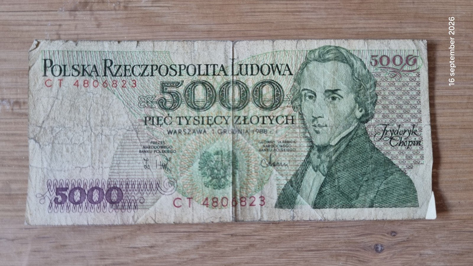 Poolse 5000 Zlotych, Ophalen of Verzenden, Los biljet