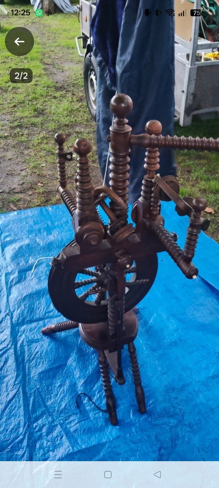 Spinnewiel met dubbele spoel (één spoel defect), Hobby en Vrije tijd, Ophalen