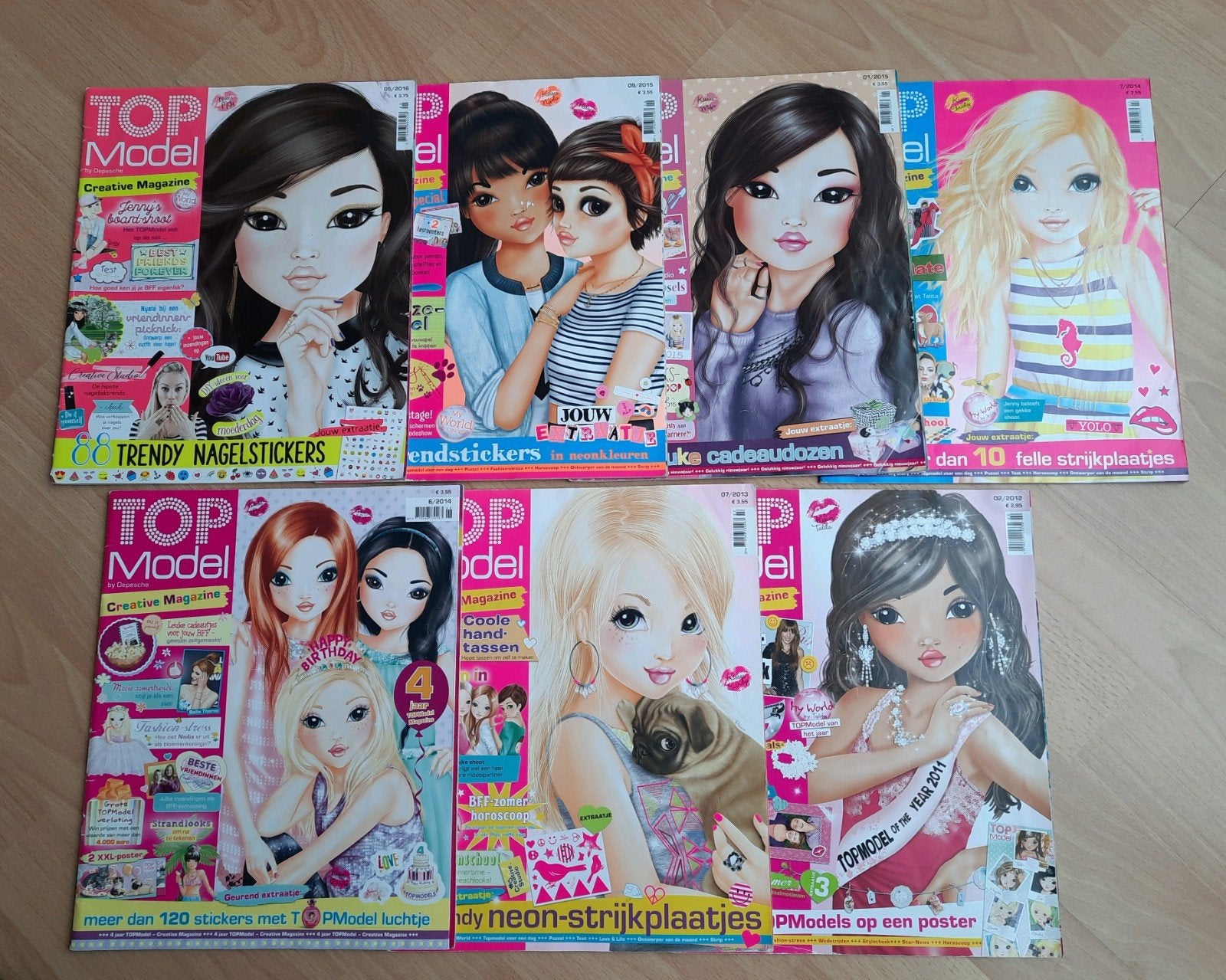 7x topmodel tijdschrift, Ophalen of Verzenden, Gelezen