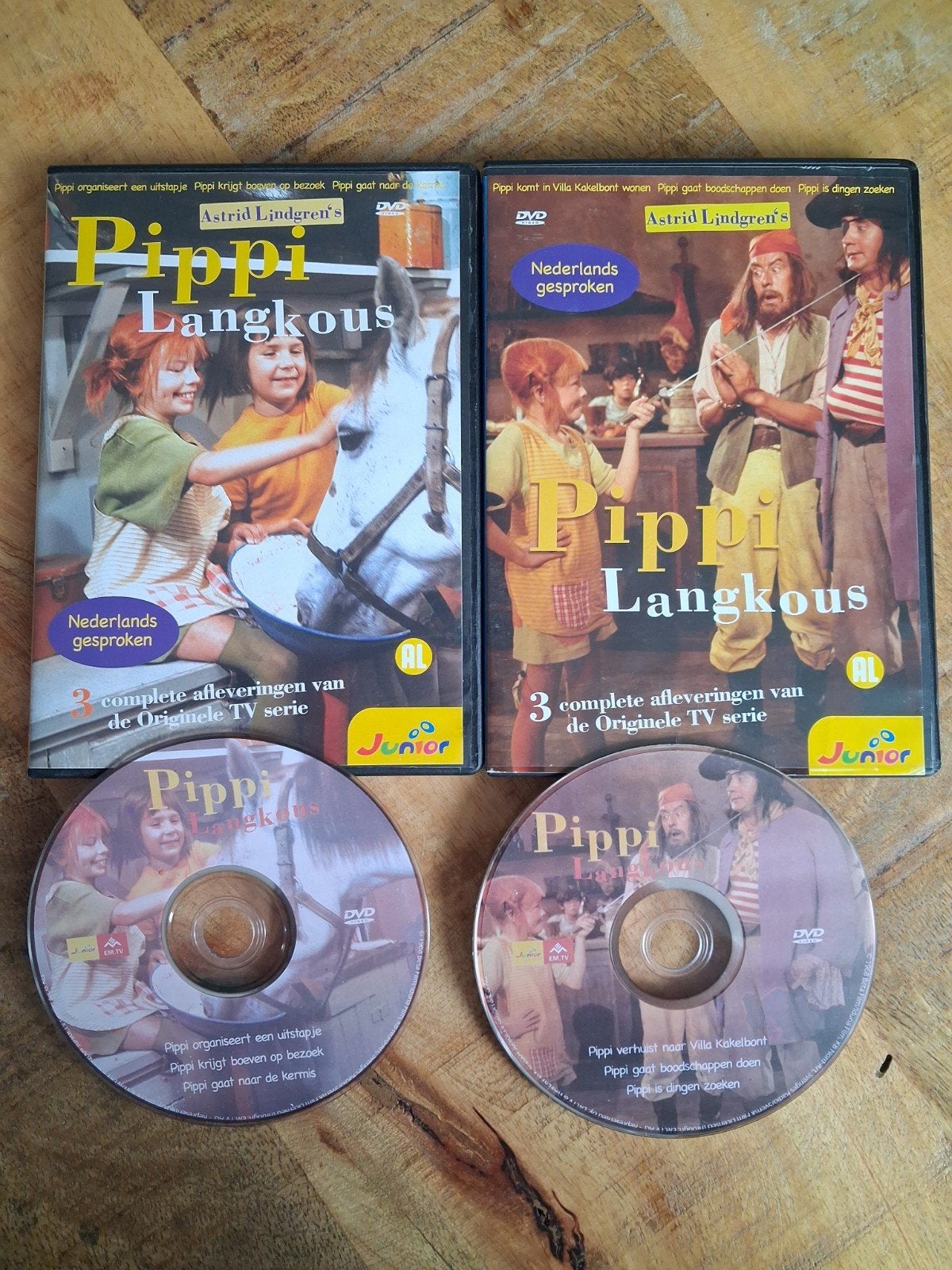 DVD'S Pippi Langkous  - TV-SERIE  - Astrid Lindgren, Avontuur, Alle leeftijden, Tv-serie, Ophalen of Verzenden
