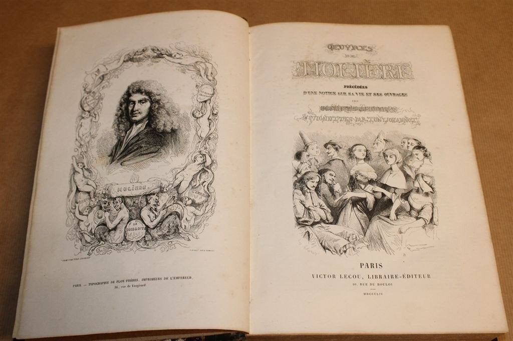 Werken van Molière [1854] — Zeldzame Editie met Vignetten, Ophalen of Verzenden