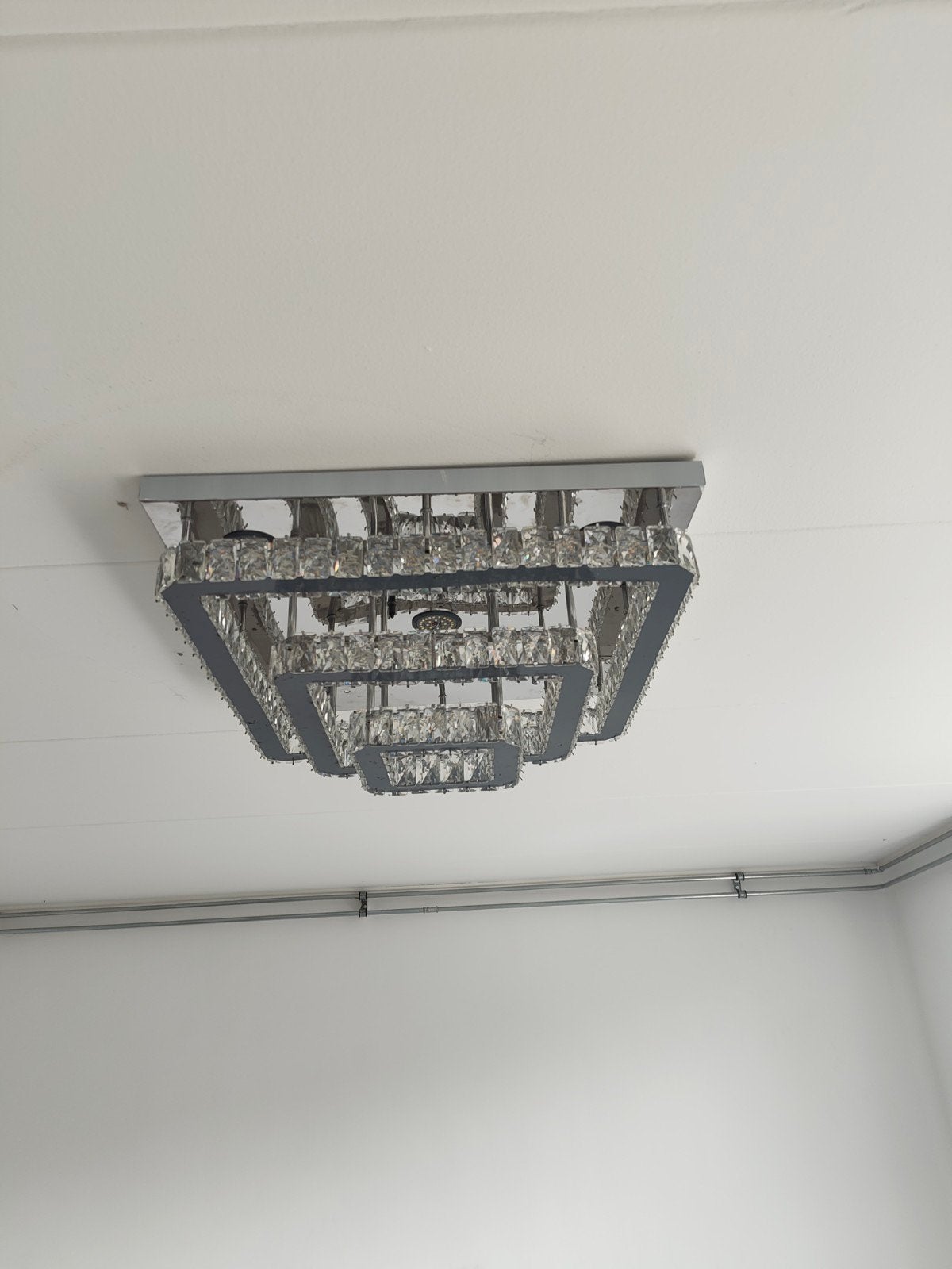 2 zilveren kroonluchters, merk prestige light, Ophalen, Zo goed als nieuw, Overige materialen, Overige fittingen