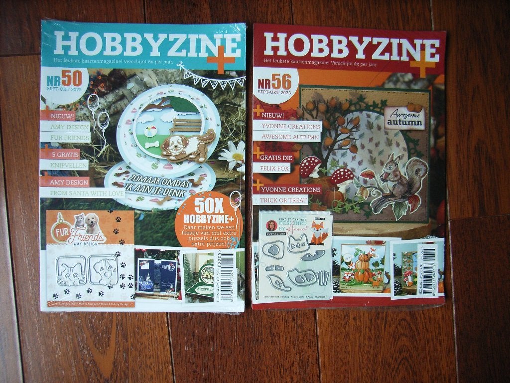 2x HOBBYZINE het leukste kaartenmagazine nr.50 + 56 in folie, Ophalen of Verzenden, Nieuw, Overige thema's, Overige typen
