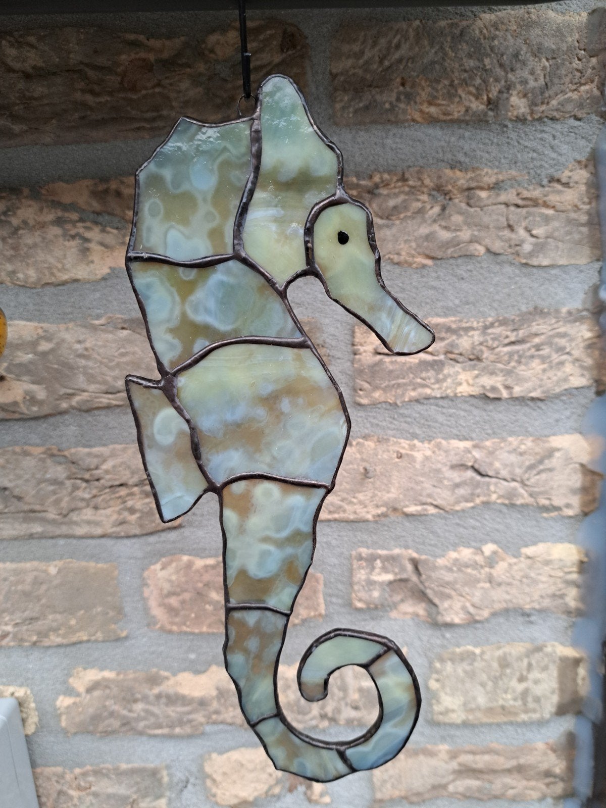 Handmade tiffany " zeepaardje ", Huis en Inrichting, Woonaccessoires | Overige, Ophalen of Verzenden