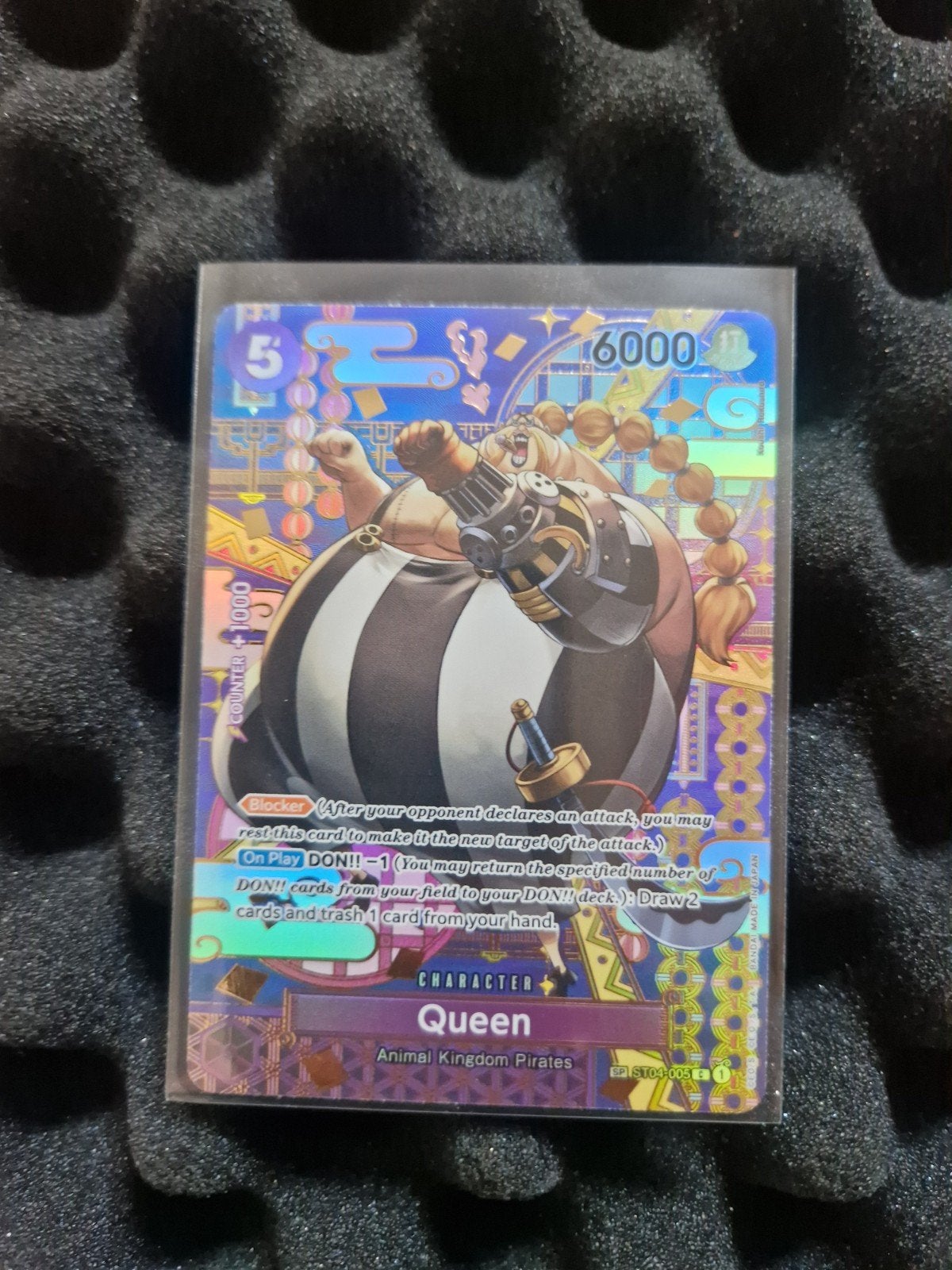 One Piece Card Game Queen ST04-005 SR, Ophalen of Verzenden, Zo goed als nieuw, Losse kaart