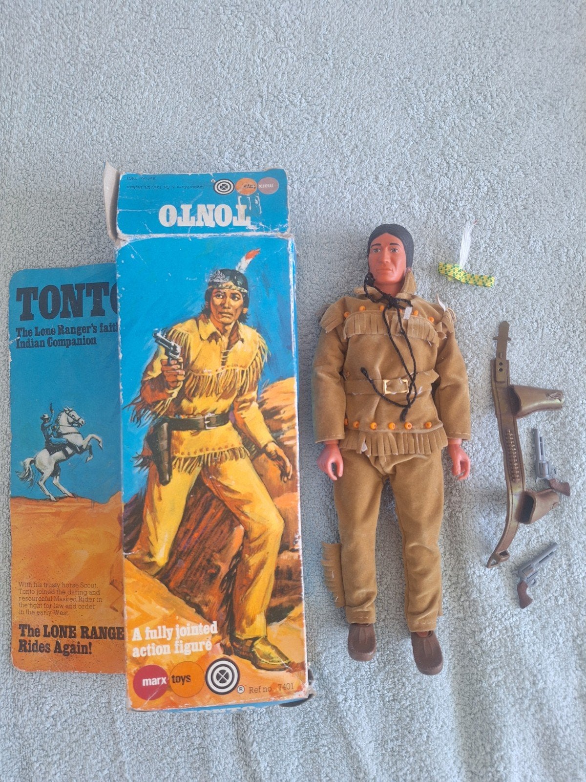 Vintage Marx Toys Tonto actiefiguur met originele doos, Ophalen of Verzenden, Zo goed als nieuw