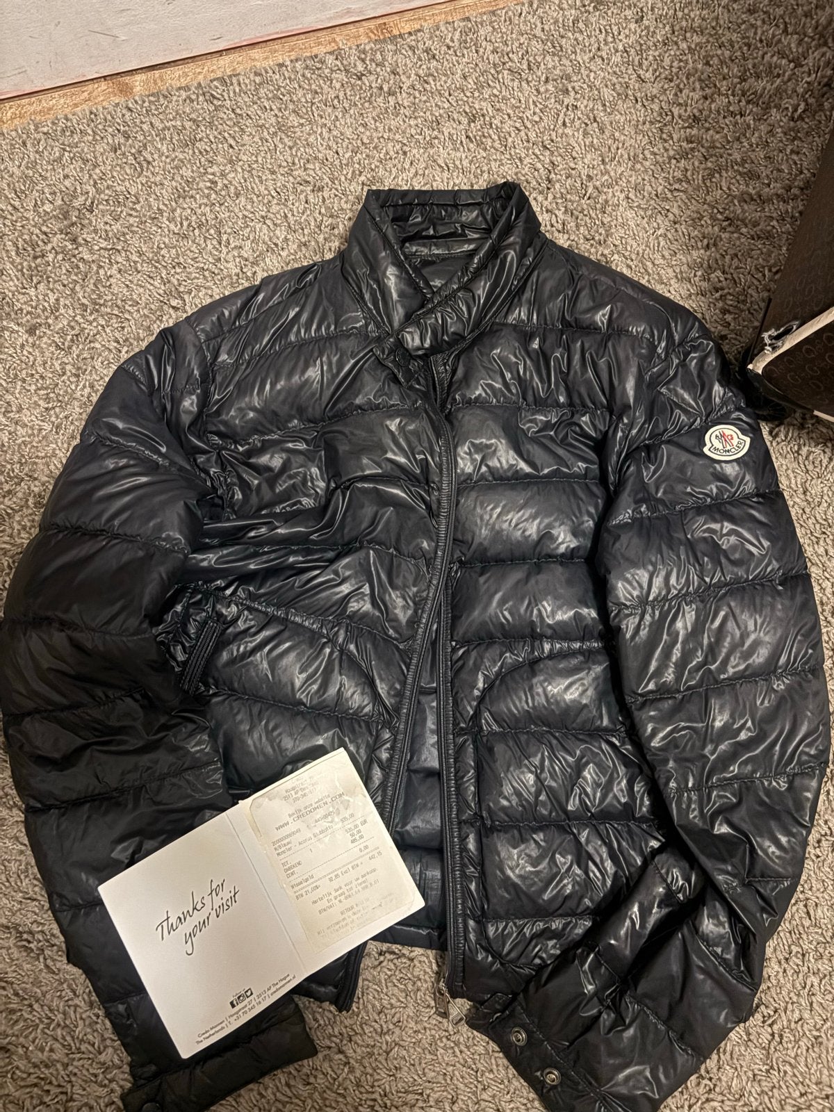 Moncler Acorus Jas Maat 2 zwart, Ophalen of Verzenden, Zo goed als nieuw, Maat 46 (S) of kleiner, Zwart