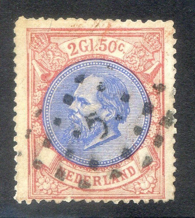 Nvph 29 met puntstempel, Postzegels en Munten, Postzegels | Nederland, Ophalen of Verzenden, Gestempeld