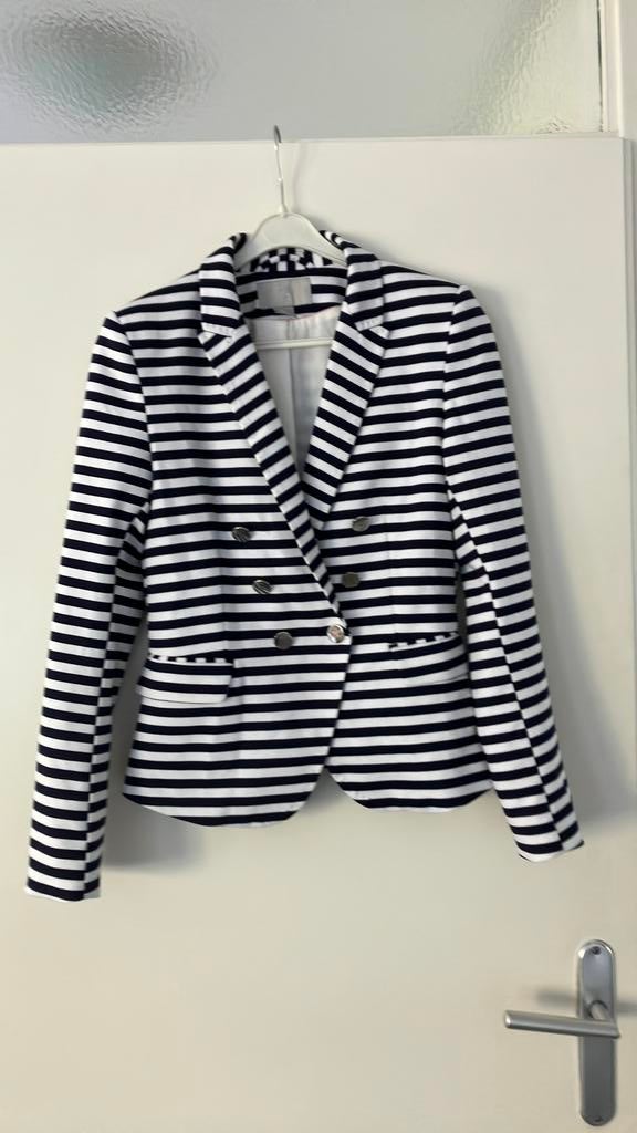 Blauw wit colbert maat 38, Ophalen of Verzenden, Gedragen, Maat 38/40 (M), Blauw