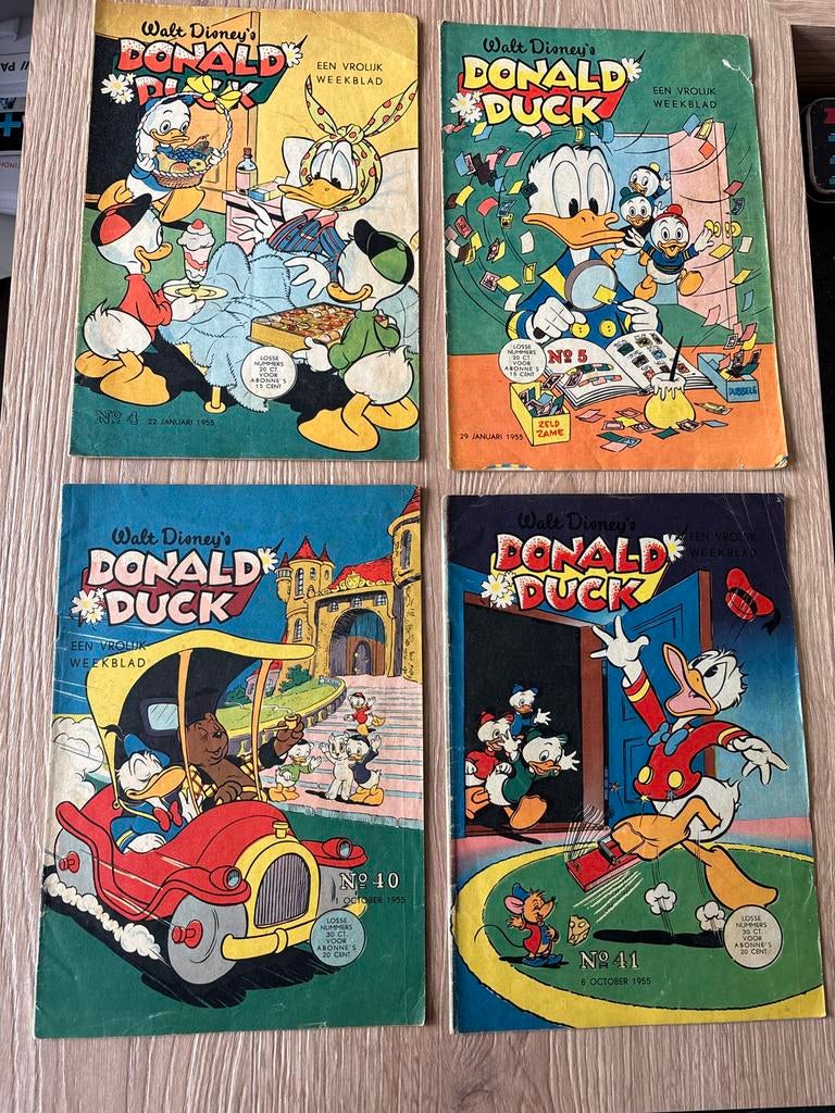 Donald Duck weekbladen uit 1953, 1954, 1955, 1956, Meerdere stripboeken, Ophalen of Verzenden, Gelezen