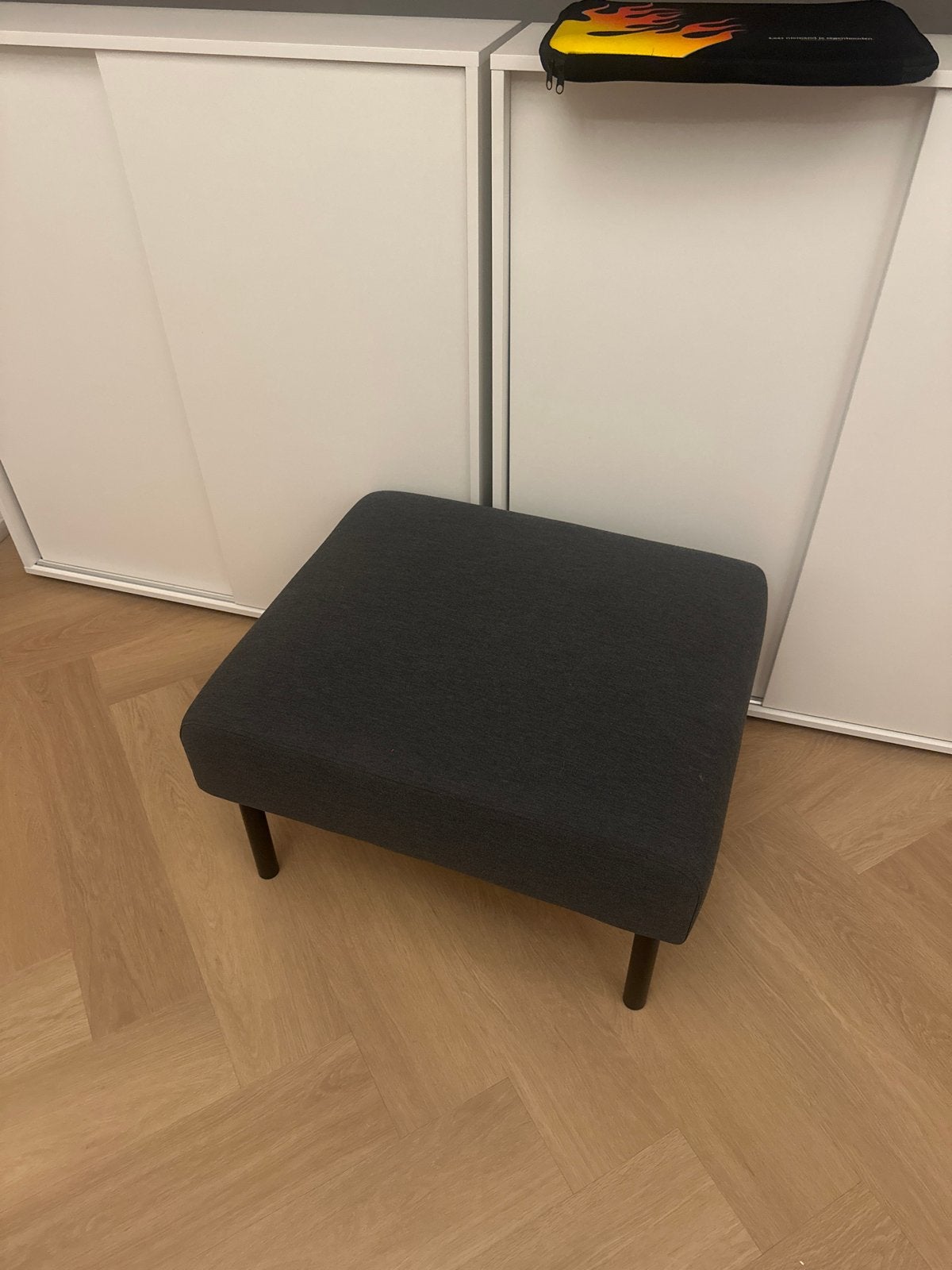 Ikea voetenbank in perfecte staat, Ophalen, Minder dan 50 cm, Vierkant, Zo goed als nieuw