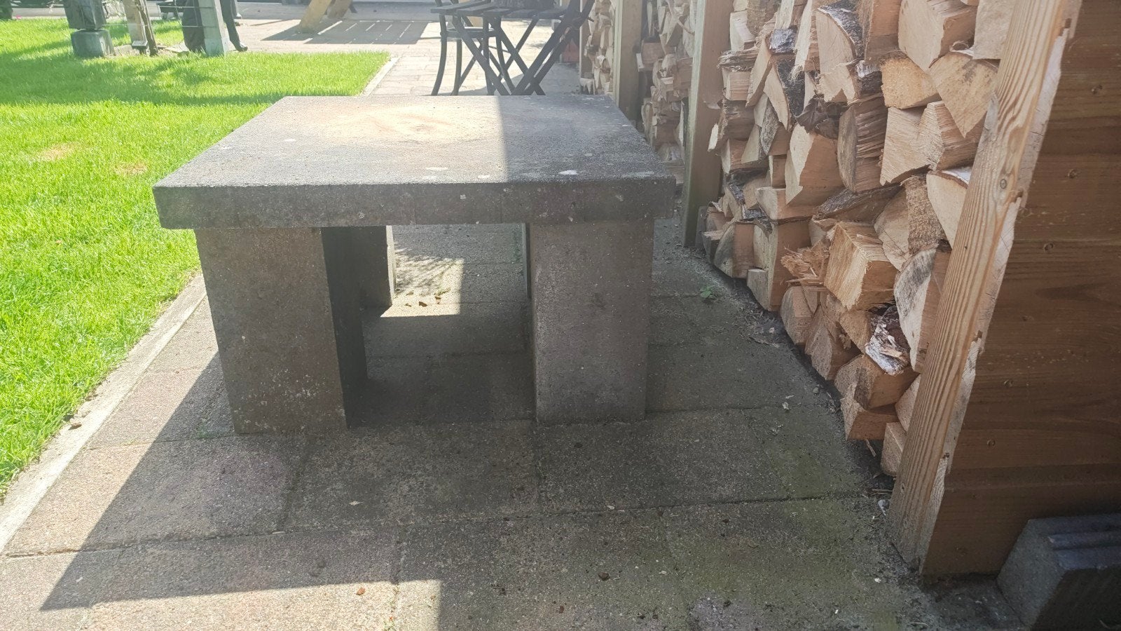Zware 60x60 beton tegel met 4 blokken 15x15x30 cm, Tuin en Terras, Tegels en Klinkers, Ophalen