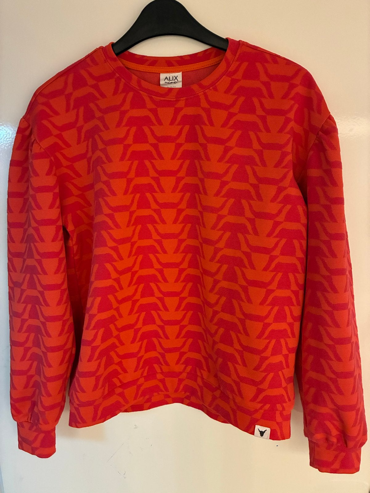 Alix the Label mini sweater 146/152 two tone red z.g.a.n., Ophalen of Verzenden, Zo goed als nieuw, Meisje, Trui of Vest