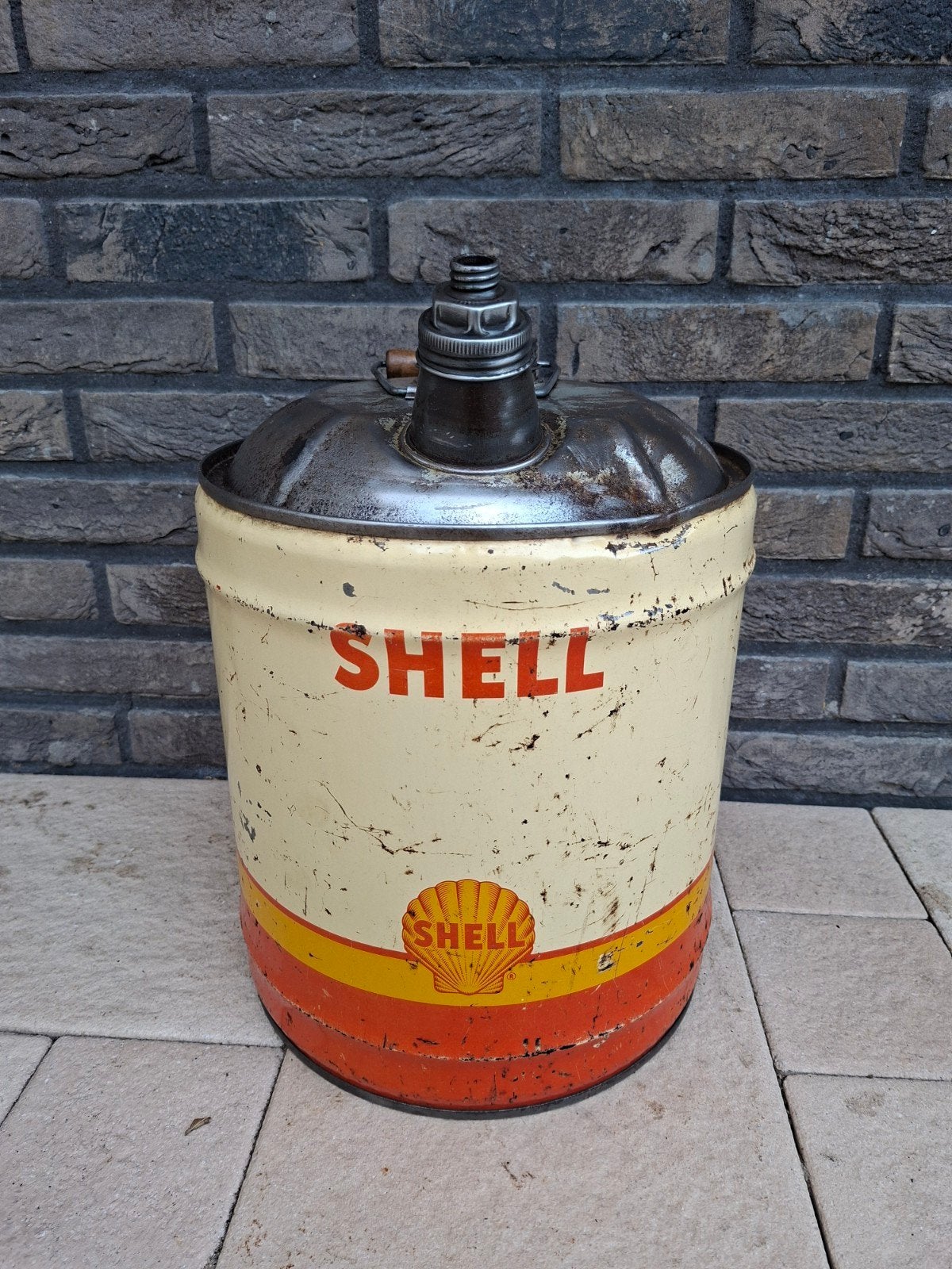 SHELL 5 gallon olie blik, Ophalen of Verzenden, Gebruikt, Overige