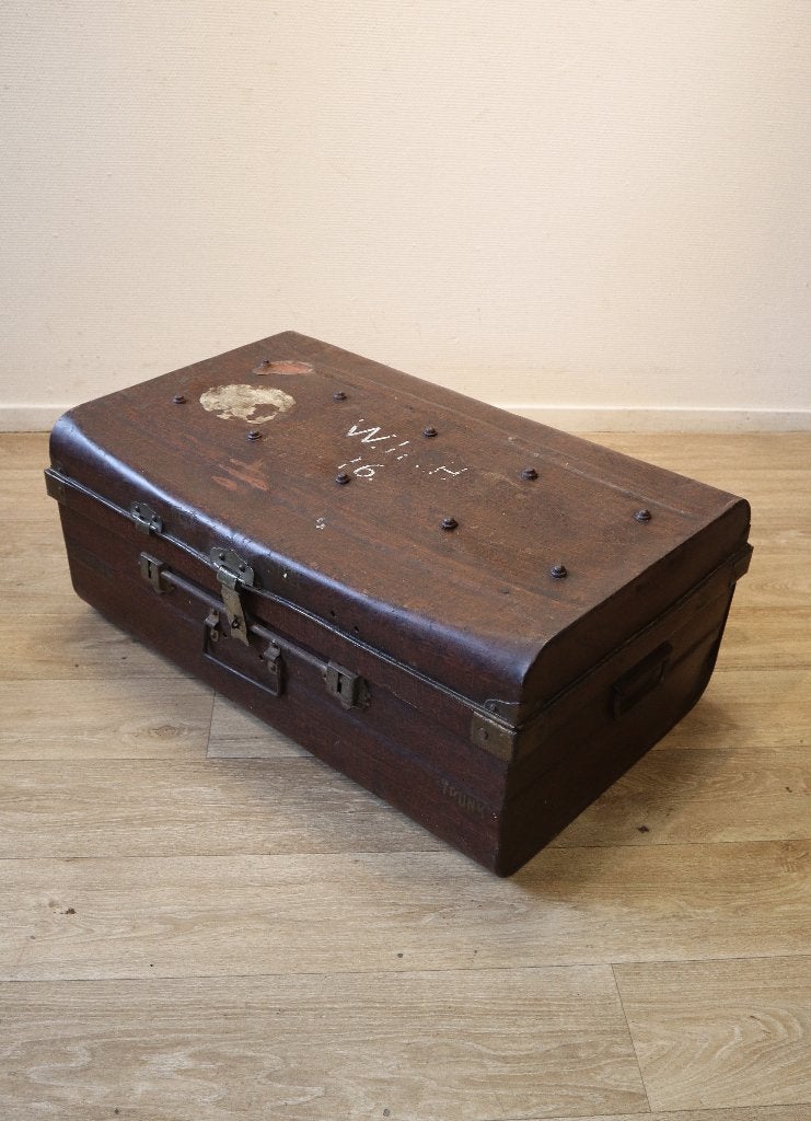 Vintage metalen reiskoffer Hagemeijer, Verzamelen, Retro, Ophalen of Verzenden, Huis en Inrichting