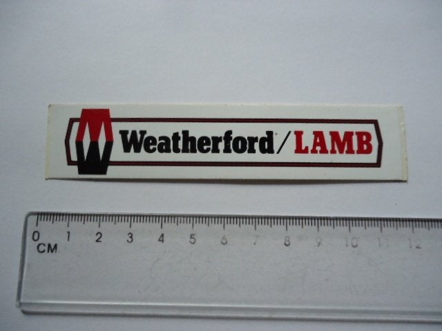sticker oud WEATHERFORD Lamb oil drilling offshore olie, Verzenden, Zo goed als nieuw, Bedrijf of Vereniging