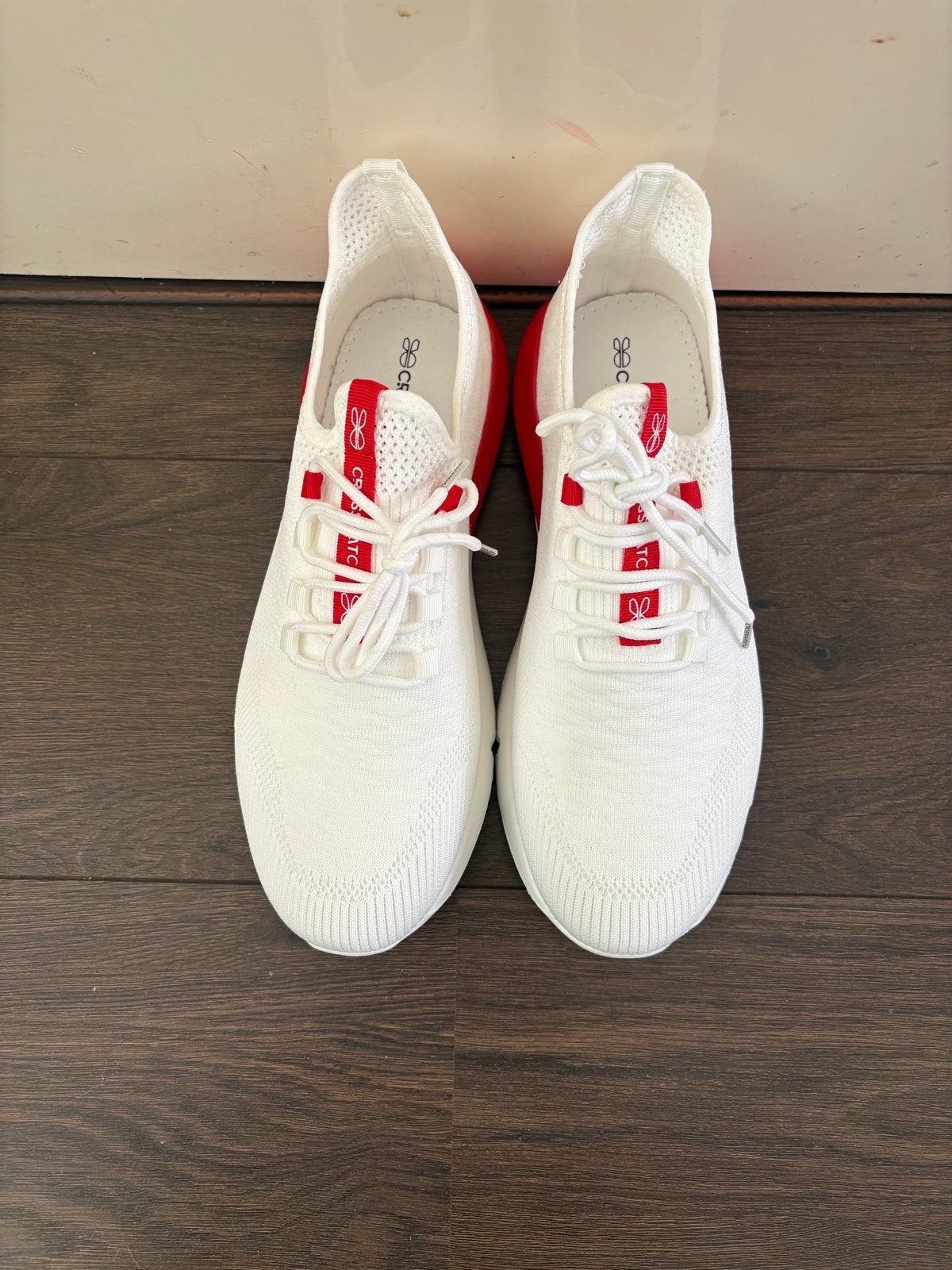 Crosshatch Sneakers Wit Rood - Maat 42, Ophalen of Verzenden, Nieuw, Wit, Sneakers of Gympen