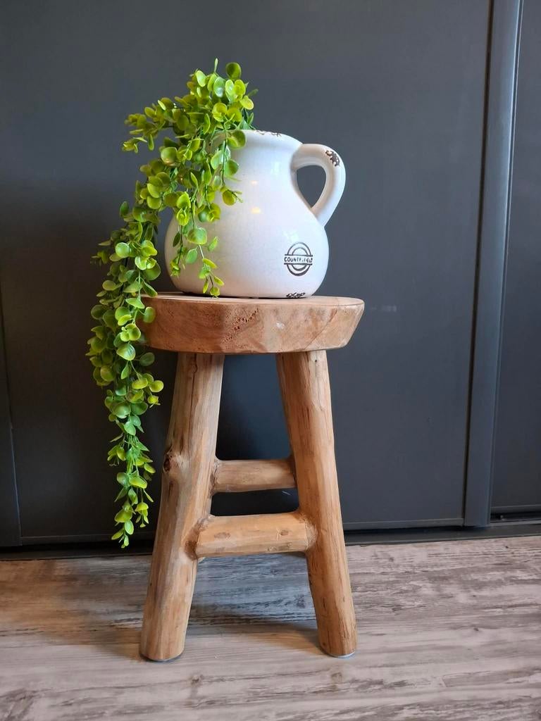 Kruk - planten tafel - bijzettafel, Ophalen of Verzenden, Hout