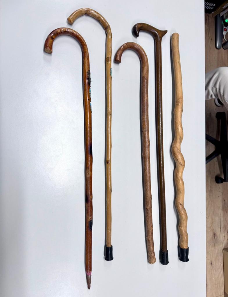5X Antieke Antieke wandelstok - wandelstokken hout houten, Diversen, Wandelstokken, Ophalen of Verzenden, Zo goed als nieuw, H