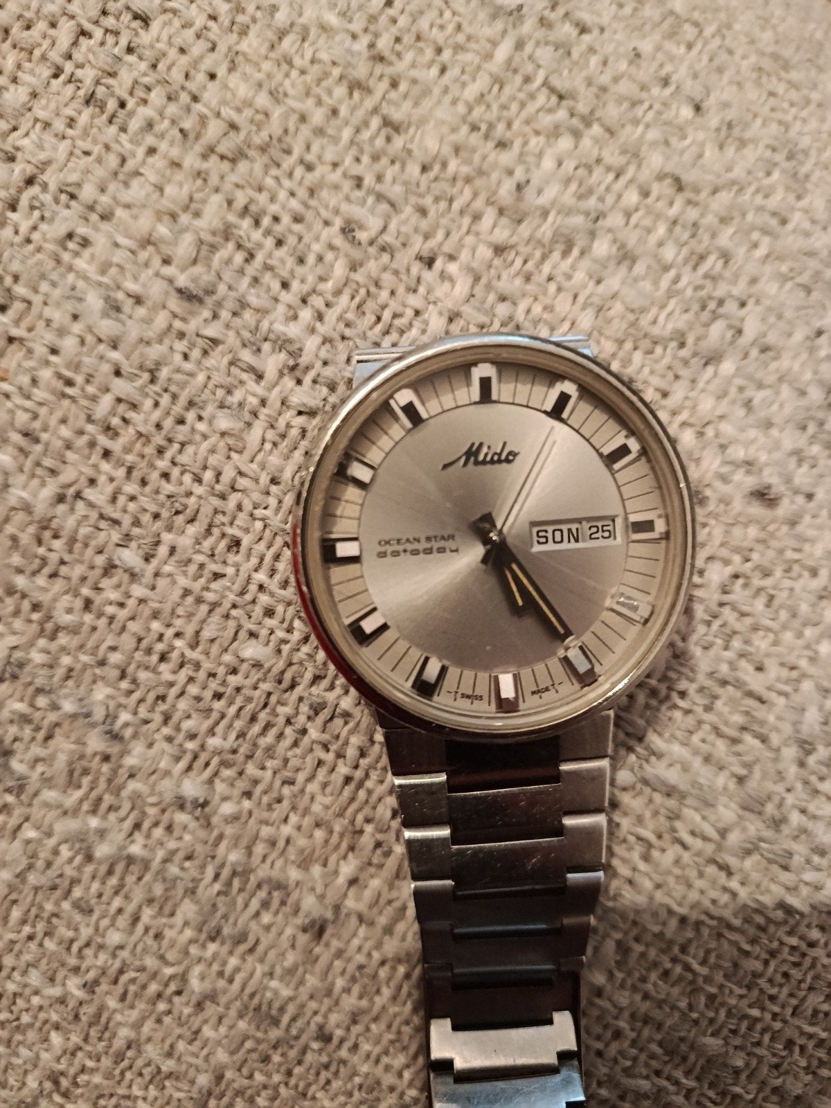 Mido Ocean Star Datoday - Loopt niet, Overige merken, Staal, Met bandje, Polshorloge
