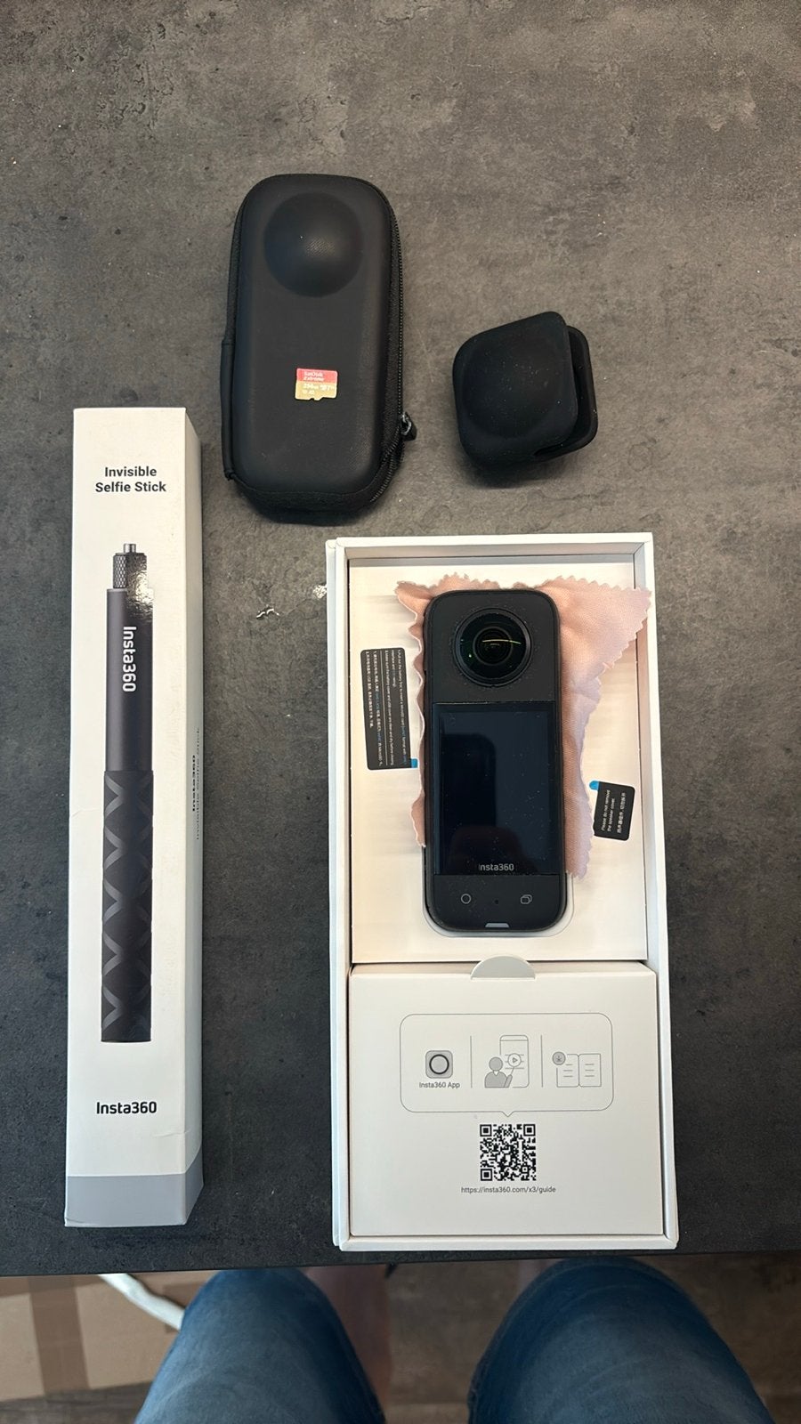 Insta360 X3 met Invisible Selfie Stick en accessoires, Ophalen of Verzenden, Zo goed als nieuw, Overige merken