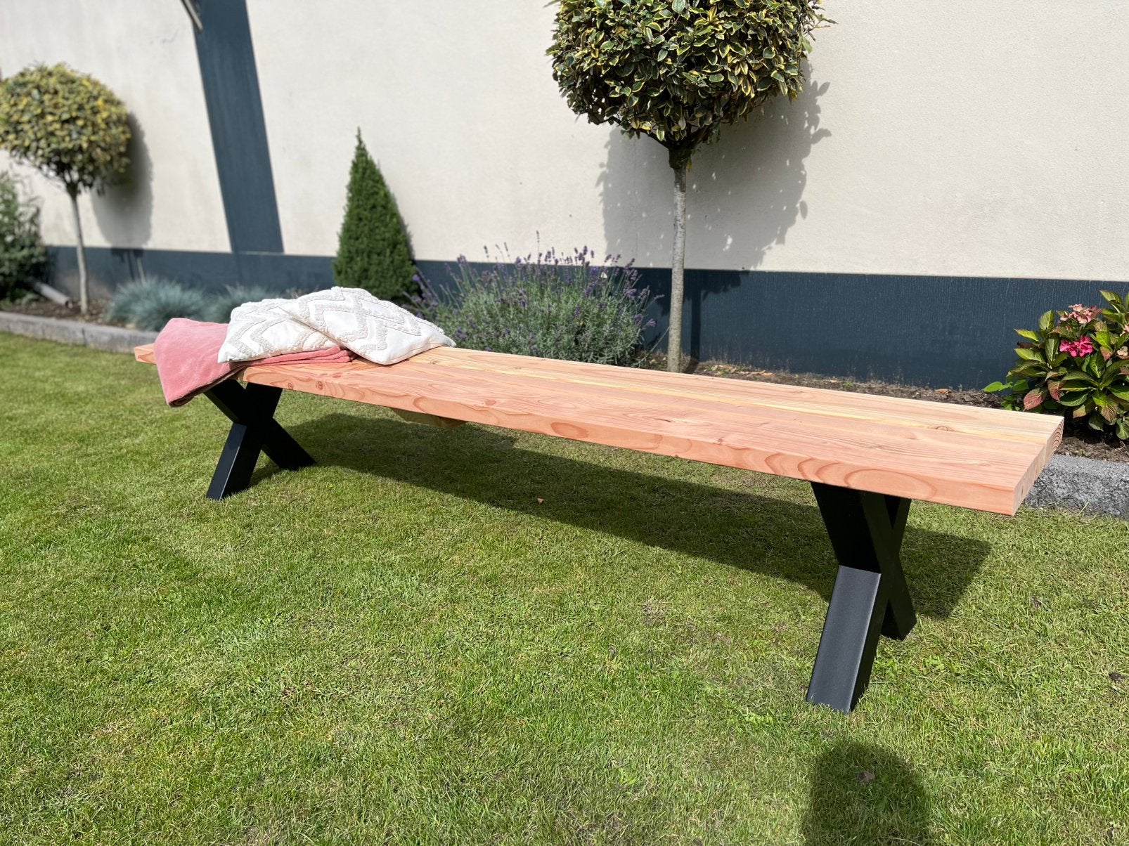 NIEUWE Douglas tuinbanken op voorraad 250cm 300cm, Ophalen of Verzenden, Zo goed als nieuw, Hout