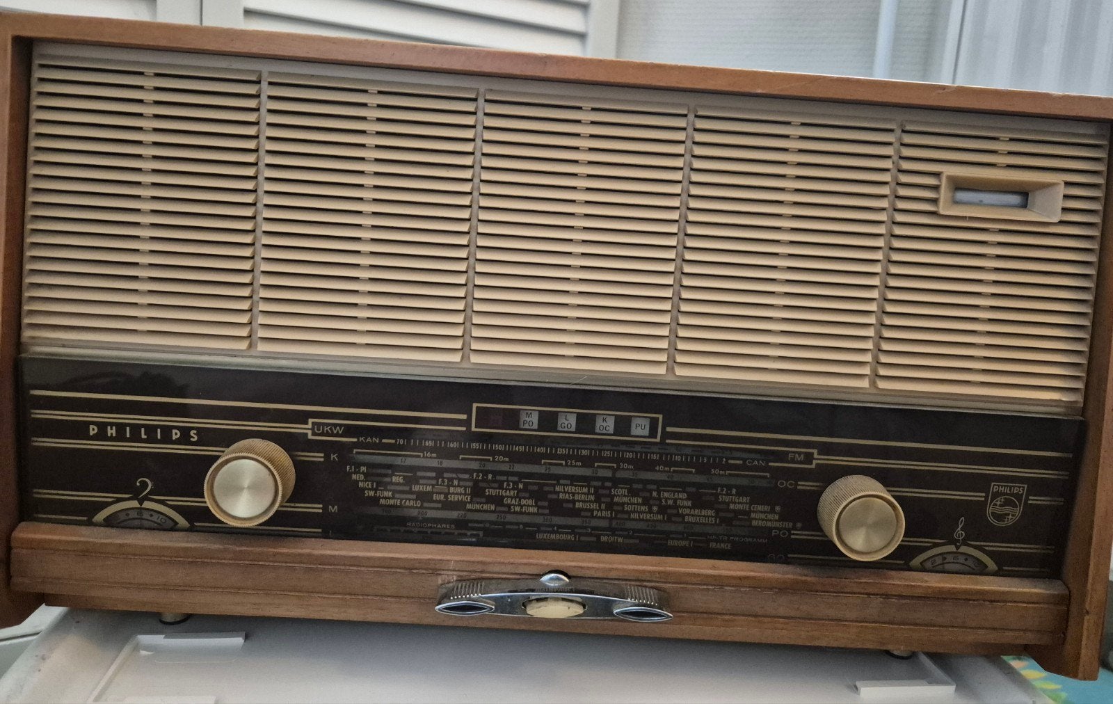 Vintage Philips buizenradio - collectors item - werkend, Audio, Tv en Foto, Radio's, Ophalen of Verzenden, Gebruikt, Radio