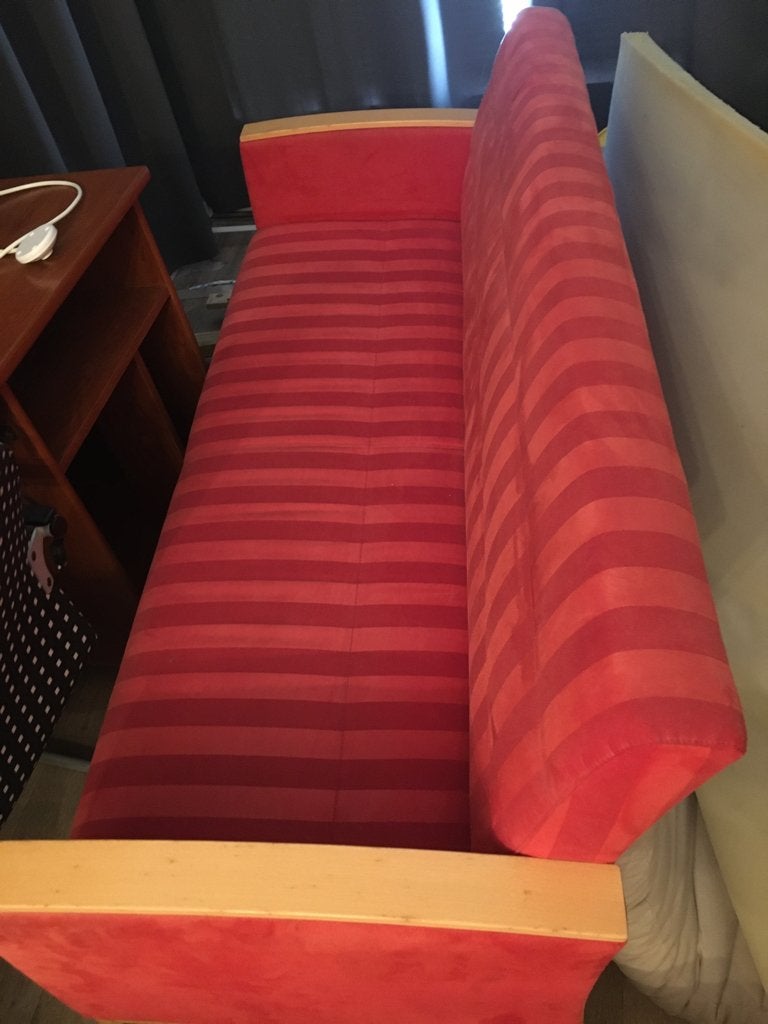 Bank B150xD60xH80cm driezits antiek vintage retro, Ophalen, Hout, Minder dan 75 cm, 150 tot 200 cm