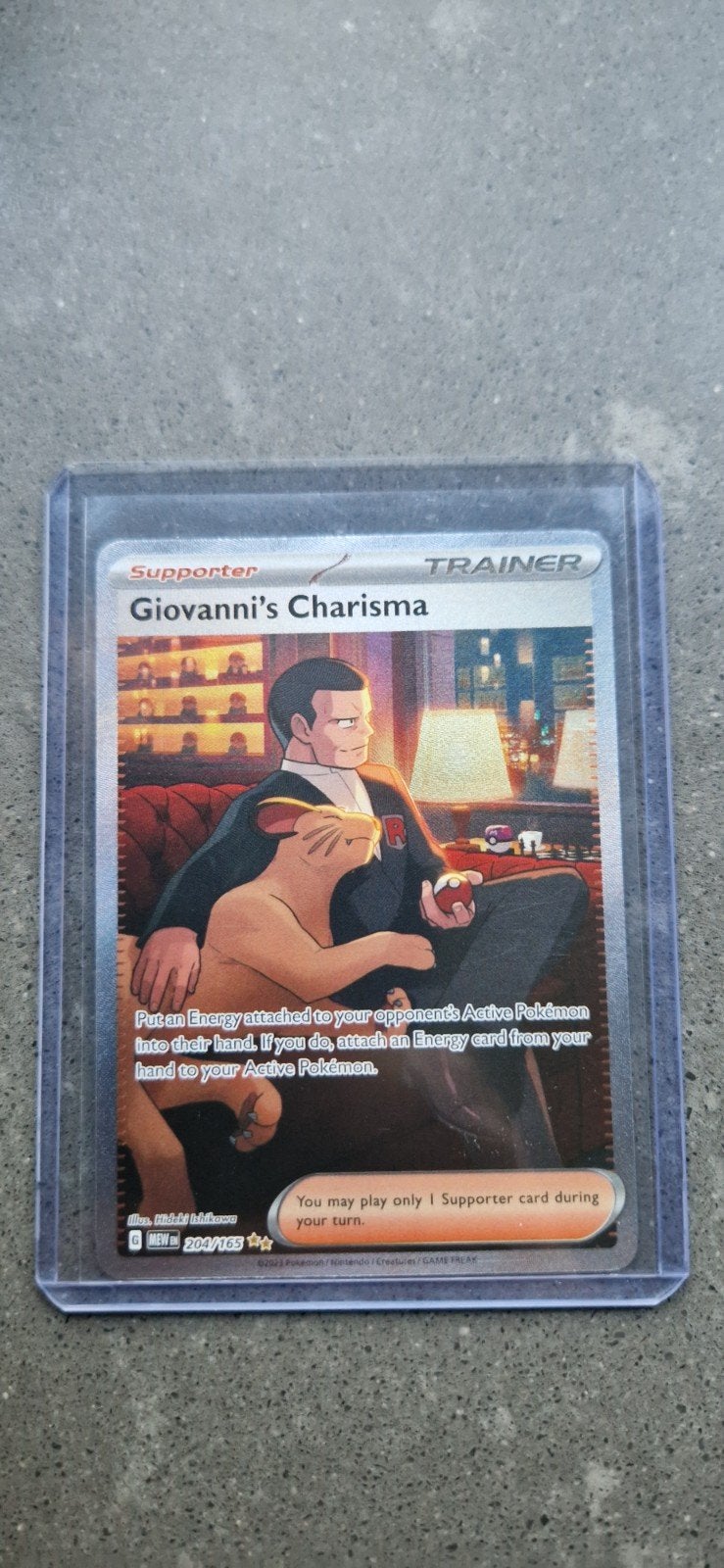 Giovanni's Charisma Trainer Kaart (204/165) Pokémon, Ophalen of Verzenden