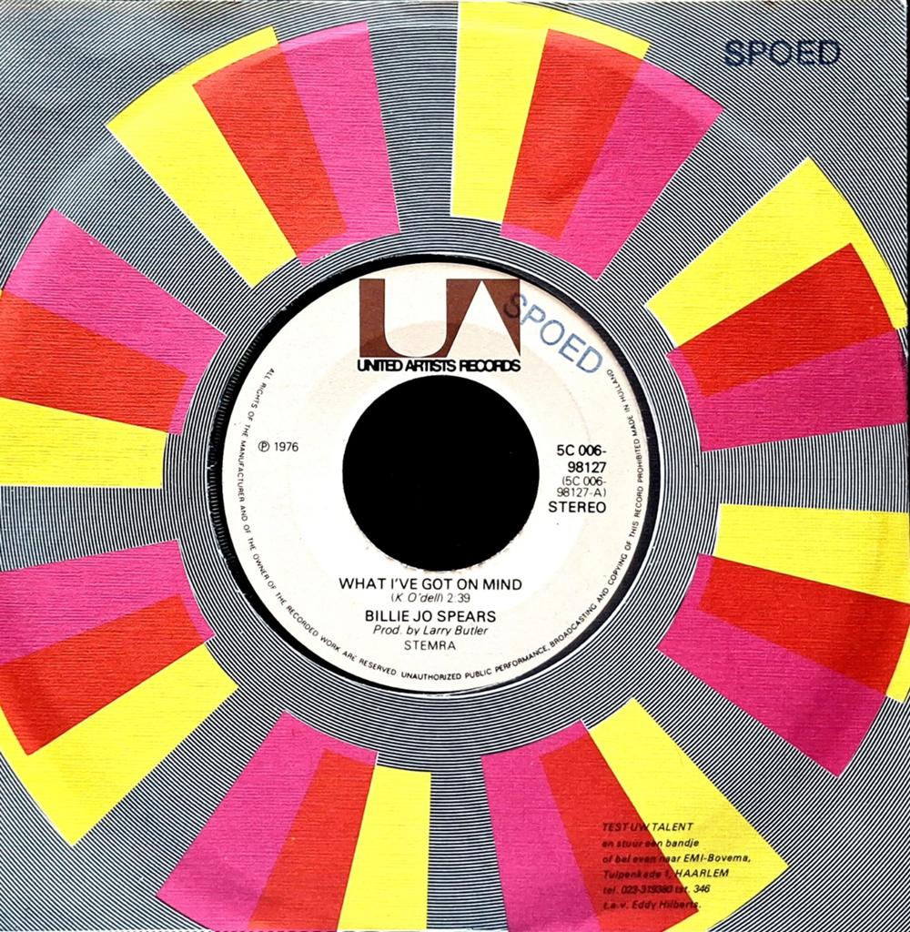 7"/SINGLE  BILLIE JOE SPEARS - What I've Got On Mind, Cd's en Dvd's, Ophalen of Verzenden, Gebruikt, Pop
