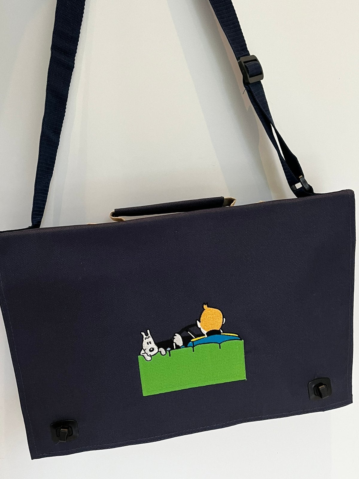 Kuifje Tintin Hergé Moulinsart schooltas laptop messengerbag, Ophalen of Verzenden, Zo goed als nieuw, Rugtas