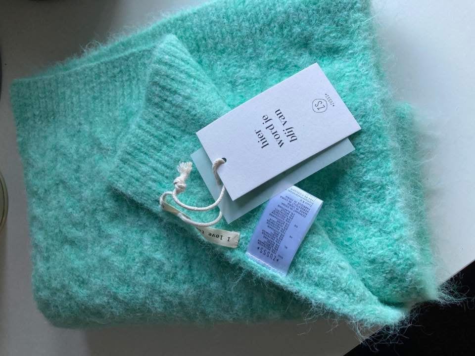Nieuwe Zusss sjaal met kabel mint, Kleding | Dames, Ophalen of Verzenden, Nieuw, Sjaal