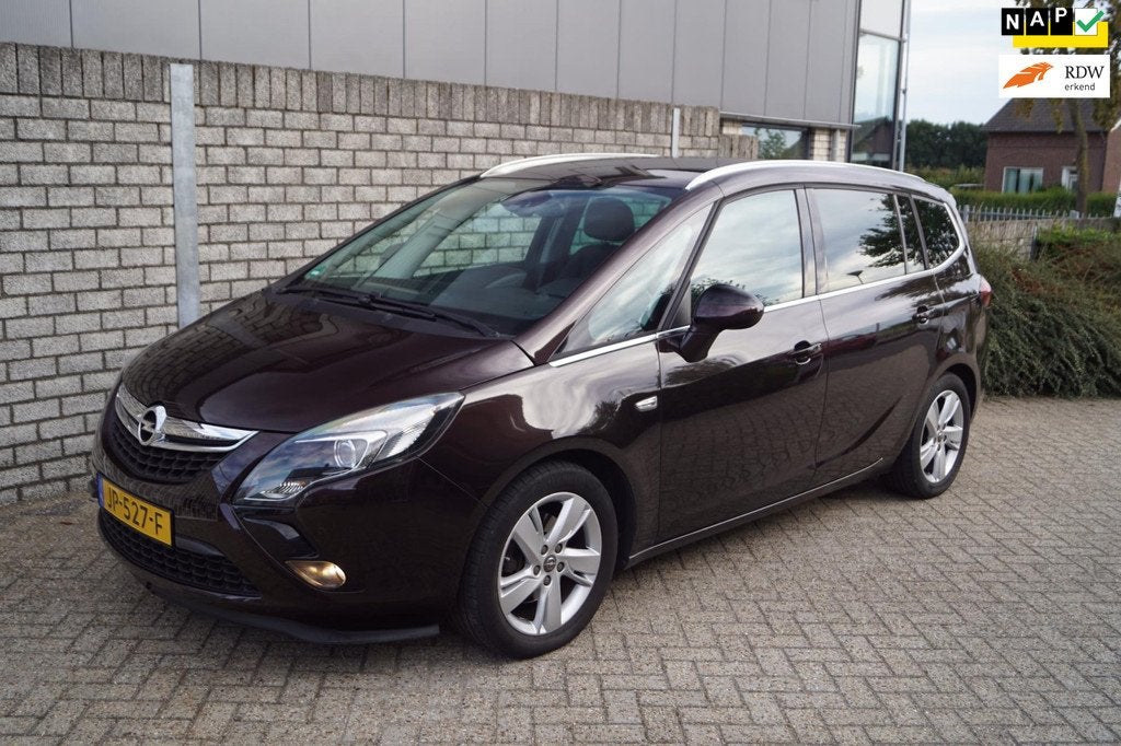 Opel Zafira Tourer 1.4 Turbo Blitz Leder Sportst Stoel/Stuur, Auto's, Opel, Gebruikt, 4 cilinders, Bruin, Lichtsensor