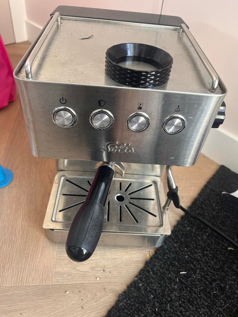 Solis Espressomachine - Compleet met accessoires, Gebruikt, Espresso apparaat, Gemalen koffie, 2 tot 4 kopjes