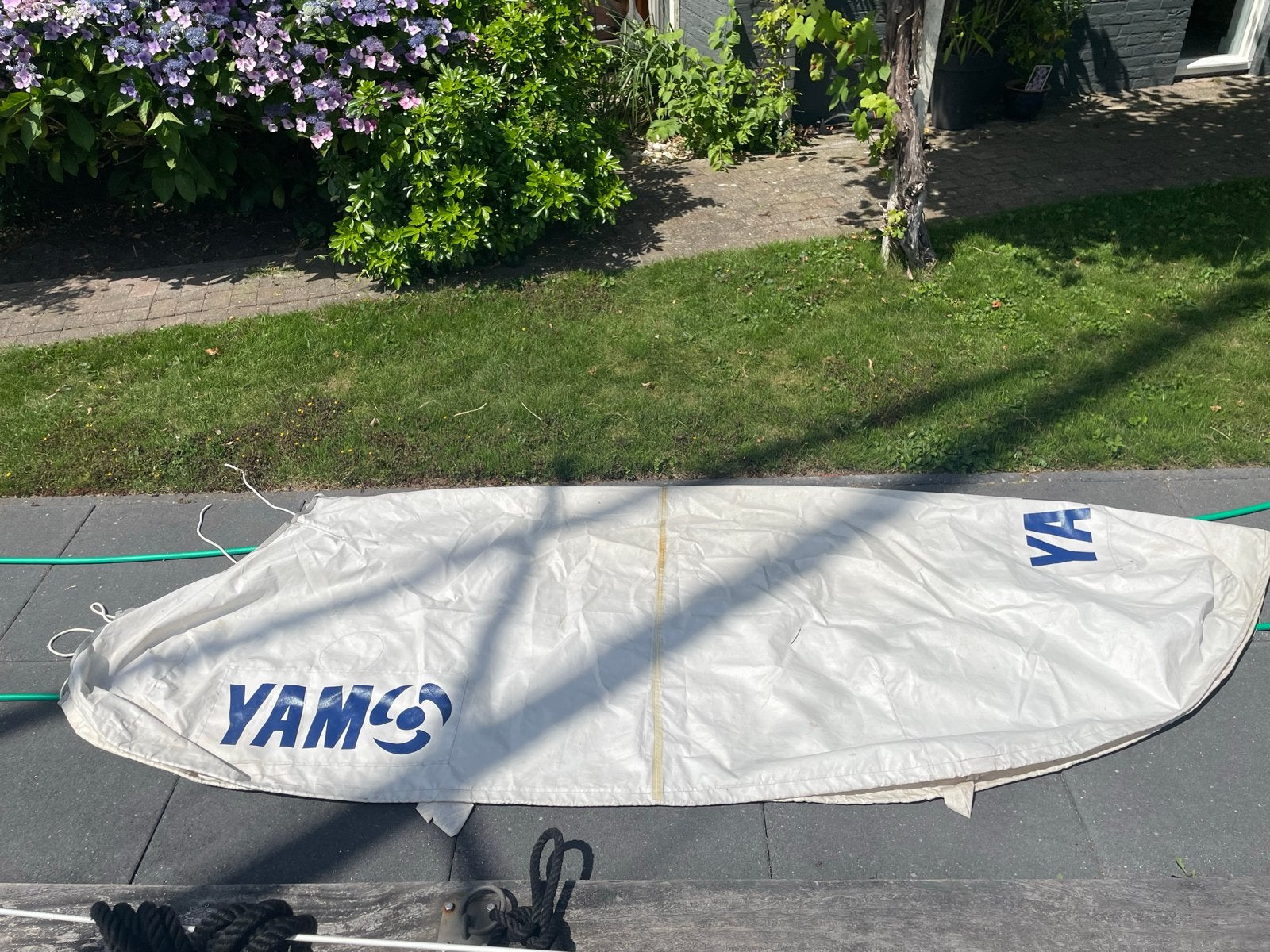 YAM afdekhoes voor rubberboot, Ophalen, Gebruikt