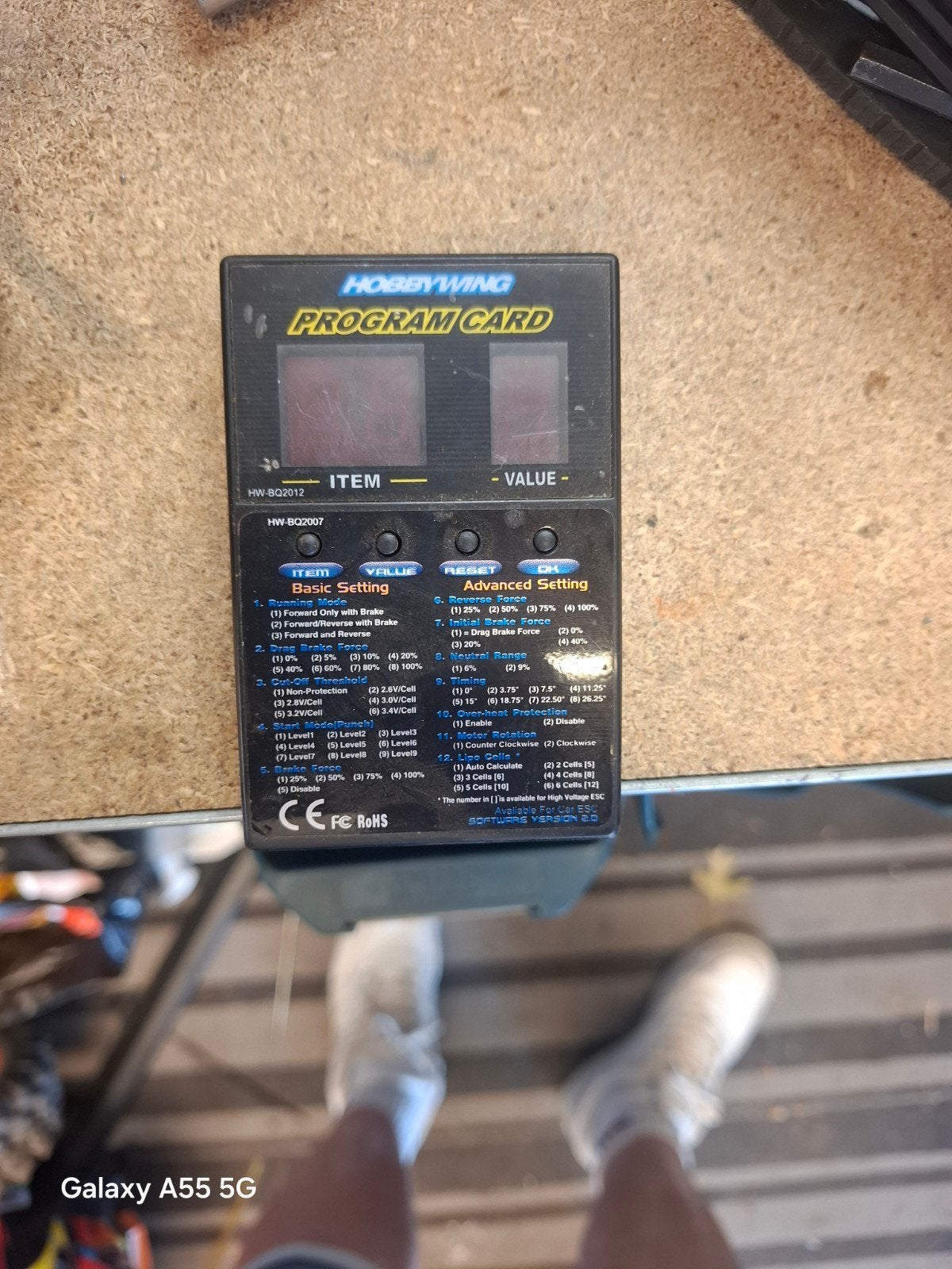 Hobbywing Program Card HW-BQ2012 voor RC Auto's, Hobby en Vrije tijd, Ophalen, Gebruikt, Onderdeel