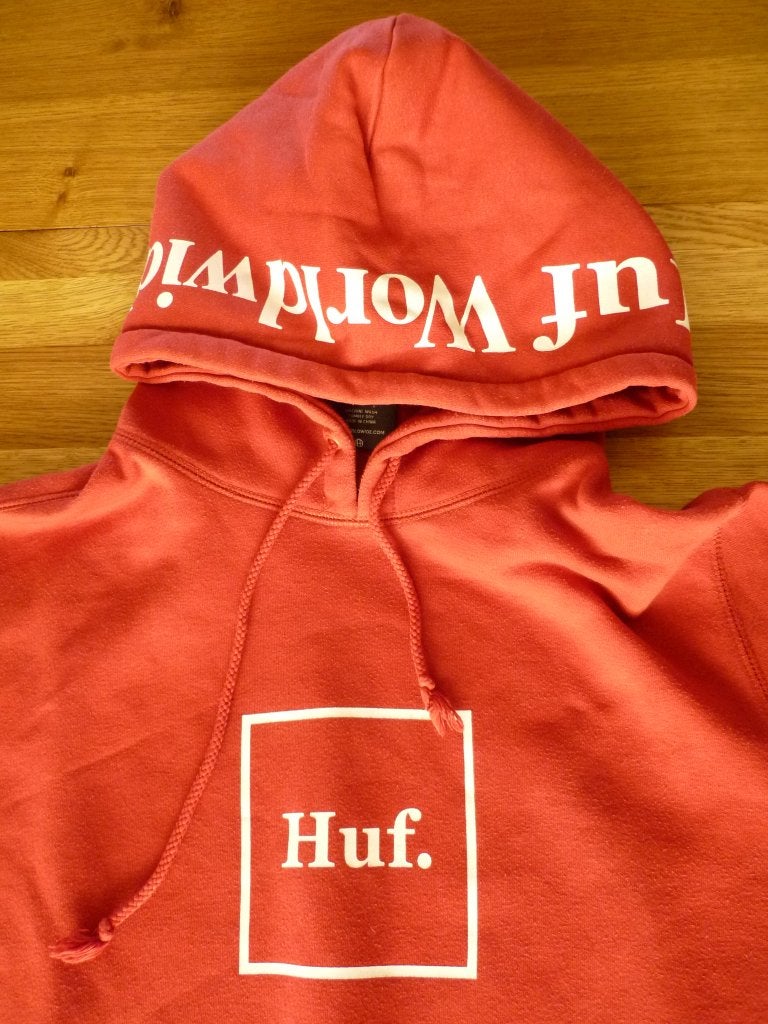 HUF Hoodie sweater XL trui rood, Maat 56/58 (XL), Ophalen of Verzenden, HUF, Gedragen