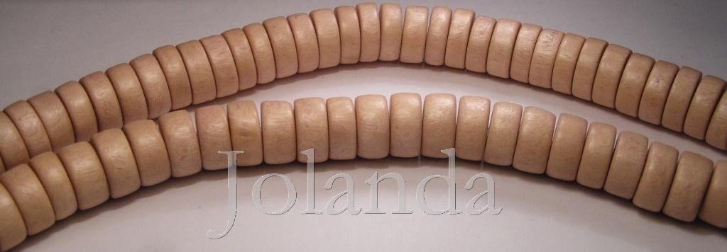 0678 Creme Kleurige Houten Kralen (13 mm), Ophalen of Verzenden, Nieuw, Kraal