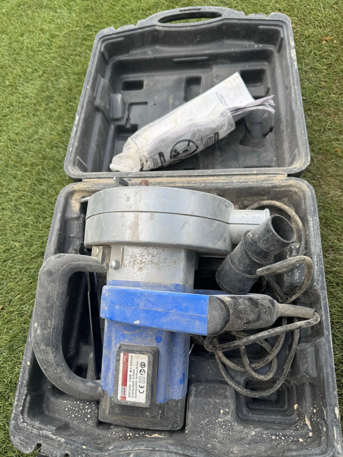 HBM Machines Muurfrees 1700W, 5-40mm diepte, 14-29mm breedte, Ophalen, Gebruikt