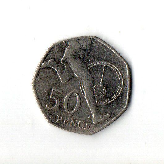 Verenigd Koninkrijk 50 pence 2004 Four minute mile, Verzenden, Overige landen, Losse munt