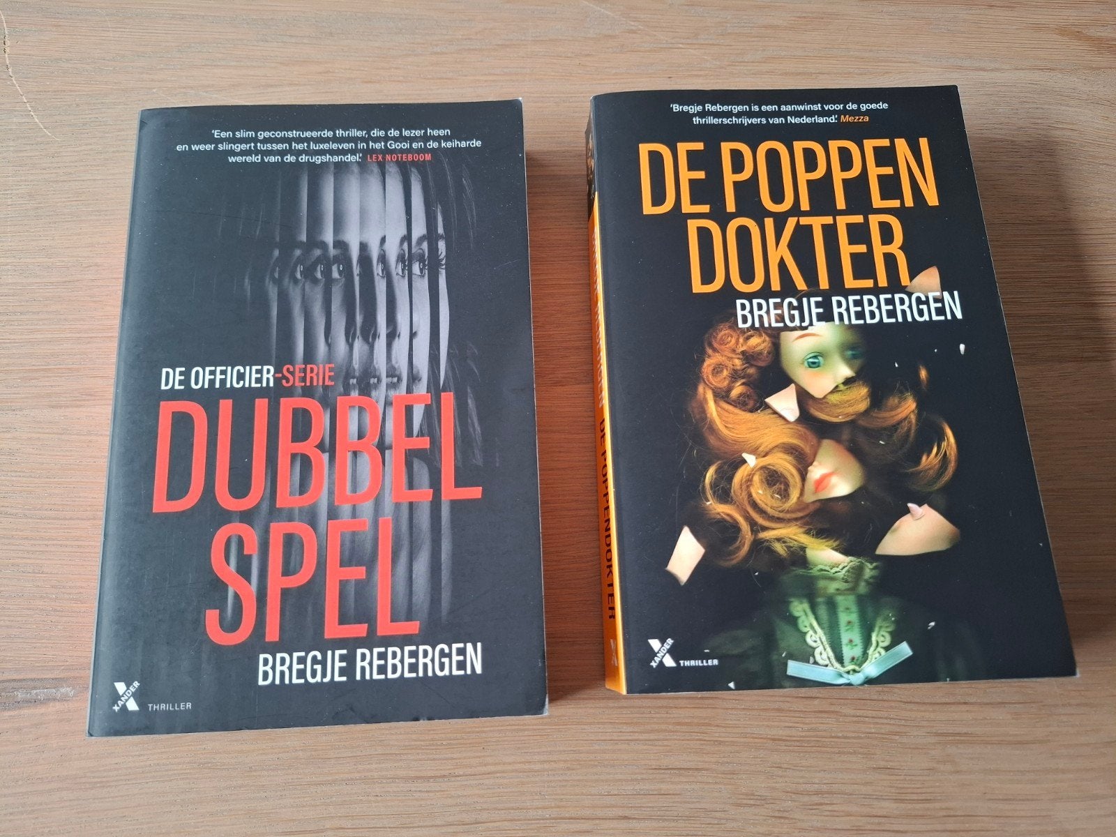 Bregje Rebergen Thrillers: De Poppendokter & Dubbelspel, Ophalen of Verzenden, Gelezen, Bregje Rebergen, Nederland