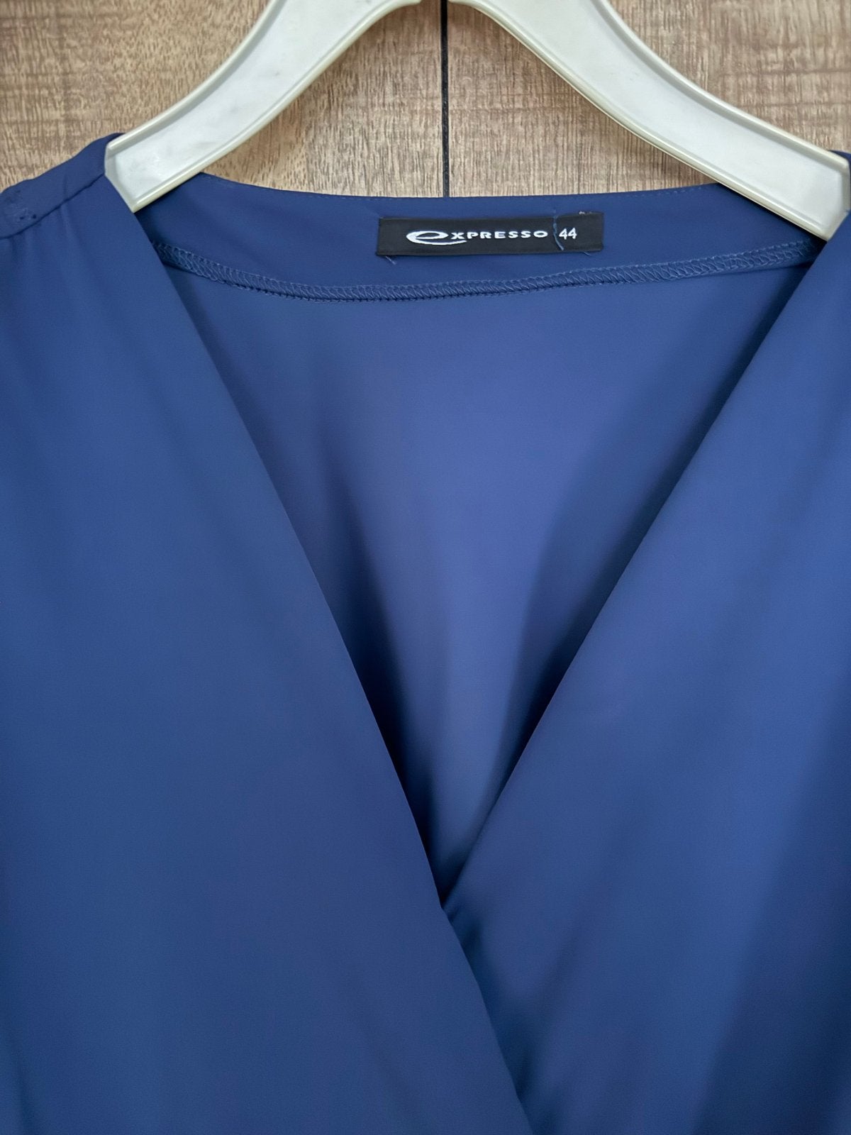 Expresso Jurk Maat 44 Koningsblauw met Draping, Kleding | Dames, Jurken, Ophalen of Verzenden, Maat 42/44 (L), Blauw